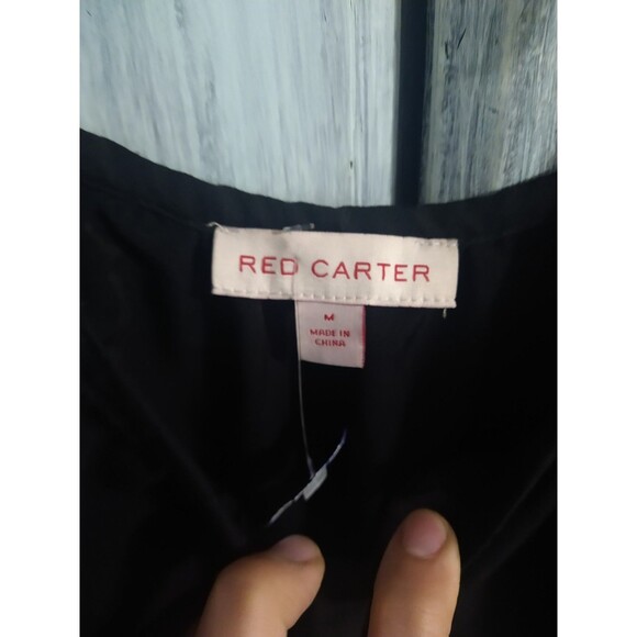 Red Carter Maxi Fringe Cold Shoulder Dress Bk Md Boho Beachy Cottagecor Feminine - Picture 9 of 10